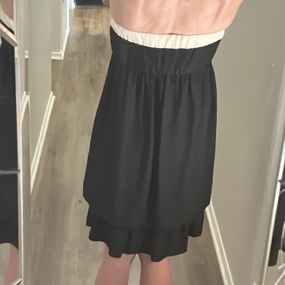 Zara Black Strapless bubble dress with silky ivory champagne bow in front - Picture 8 of 11